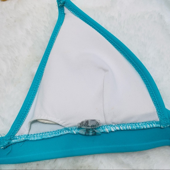 VICTORIA’S SECRET Teal Triangle Bikini Top XS - Picture 5 of 8